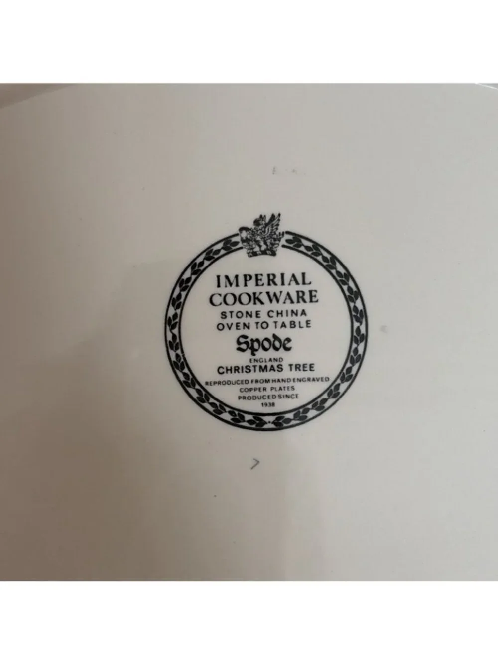 VTG Spode Christmas Tree Imperial Cookware Casserole Dish Bowl Oven to Table